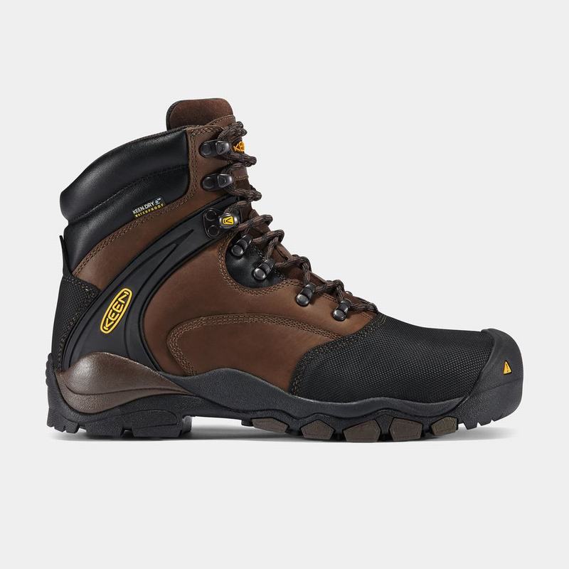 Botas De Trabajo Keen Louisville 6" Steel Toe Para Hombre Marrom/Negros - Botas Keen Mexico (457681-